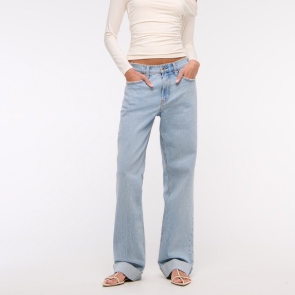 Abercrombie and Fitch Low Rise Baggy Jean Double Cuff
